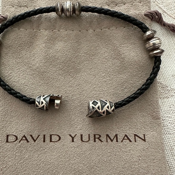 Authentic EUC Small Men’s David Yurman Black and Silver Cable Bracelet - Picture 6 of 7